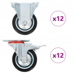 Fikseeritud rattad, 24 tk, 75 mm