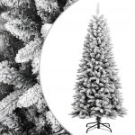 Kunstkuusk lumiste okstega, 150 cm, pvc ja pe