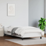 Voodiraam peatsiga ilma madratsita valge 90x190 cm