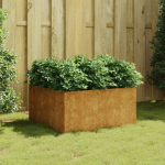 Taimekast, 80 x 80 x 40 cm, corten teras