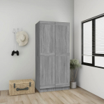 Riidekapp, hall sonoma tamm, 82,5 x 51,5 x 180 cm, tehispuit