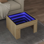Diivanilaud LED-tuledega, sonoma tamm, 50x50x30cm