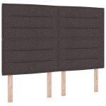 Voodipeats joonte disain tumepruun 160 cm kangas