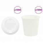 Kaanega paberist kohvitassid 1000 tk 4 untsi 100 ml
