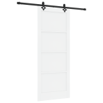 Liuguks koos tarvikute komplektiga valge 86x211 cm tugev m&auml;nnipuu