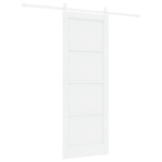 Liuguks koos tarvikute komplektiga valge 78x211 cm tihedast m&auml;ndpuust