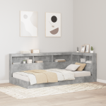 Raamatute voodi betoonhall 90x190 cm puitlaastplaat