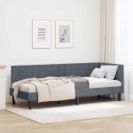 Nurga voodiraam peatsiga Tumehall 80 cm x 200 cm Samet