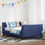 Laste voodiraam peatoega Politsei sinine 90 x 190 cm Samet