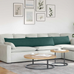 Diivanipadjad 2 tk tume rohelise 200 x 40 cm kangas