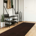 Keskmine vaip pehme ja pestav HUARTE Pruun 500 x 80 cm