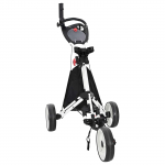 Golfik&auml;ru Must ja Valge 100 x 69 x 114 cm Alumiinium