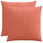 Diivanipadi 2 tk ALMELO punane oranž 70 x 70 cm manchester