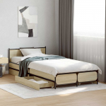 Peatsiga voodiraam sahtliga Sonoma tamm 80 x 200 cm Tehispuit