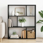 Raamaturiiul 102 x 29 x 103,5 cm Tehispuit Must tamm