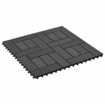Terrassiplaat 22 pcs Must 30 x 30 cm Puitplastik