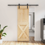 Liuguks naturaalne ja must 70 x 210 cm tahke m&auml;nnipuit