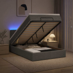 Ottomani voodi madratsi ja LED-idega Tumehall 120 x 190 cm