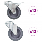 Poldiaukudega p&ouml;&ouml;ratavad m&ouml;&ouml;blirattad 24 tk, 75 mm