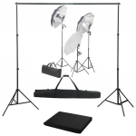 Fotostuudiokomplekt valgustuse ja taustapildiga