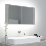 LED-peeglikapp betoonhall 90x12x45 cm, akr&uuml;&uuml;l
