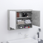 Vannitoa peegelkapp, 80 x 15 x 60 cm, mdf, betoonhall