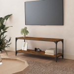 Telerikapp, suitsutatud tamm, 100x33x41 cm, tehispuit ja teras