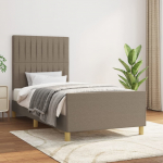 Voodiraam ilma madratsita taupe 100x200 cm kangas