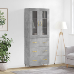 K&otilde;rge kapp, betoonhall, 69,5 x 34 x 180 cm,tehispuit