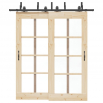 Liugukse tarvikute komplekt 200 cm terasest, must