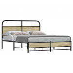 Metallist voodiraam ilma madratsita sonoma tamm 160x200 cm