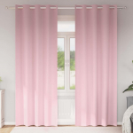 Kardinad r&otilde;ngastega 2 tk Beebiroosa 225 x 140 cm Pol&uuml;ester