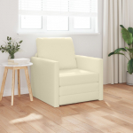 FLOOR SOFA BED 2-IN-1 KREEMJAS 74X77X81 CM KUNSTNAHK
