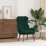Tugitool Tume rohelise 69 x 74 x 93 cm Samet