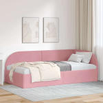 Nurga voodiraam peatsiga Roosa 80 cm x 200 cm Samet