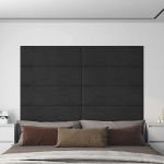 Seina Peatsid 12 tk Must 90 x 30 cm Samet