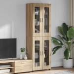 K&otilde;rge kapp uksega FLORIN sonoma tamm 60 x 35 x 182 cm tehispuit