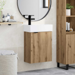 Vannitoa vanity &uuml;ksus koos segistiga Artisan tamm