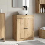 Vannitoa kraanikauss Artisan tamm 54 x 35 x 83 cm Tehispuit