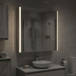 Vannitoa peeglikapp Betoonhall 63,5 x 15,5 x 70 cm Tehispuit