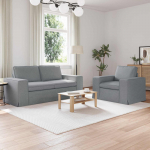 Diivan 2 tk helehall 182 x 80 x 82 cm kangas