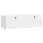 Rippuv TV kapp K&otilde;rgl&auml;ikega valge 98 x 41 x 30 cm Tehispuit