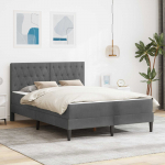 Voodiraam madratsiga peaga Tumehall 140 x 190 cm Samet