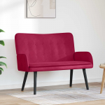 Kaks kohtaline diivan Veinipunane 115 x 61 x 87 cm Samet