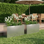 Aia istutuskast 2 tk h&otilde;bedane 100 x 30 x 50 cm roostevaba teras