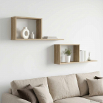 Seinale kinnitatavad riiulid 2 pcs Sonoma tamm 80 x 15 x 30 cm