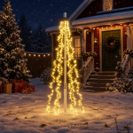 6 LEDiga j&otilde;ulupuu tuled 540 LED-i Soe valge &Oslash; 70 x 180 cm