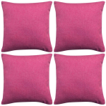 Diivanipatjade katted 4 tk linasesarnane roosa 40 x 40 cm