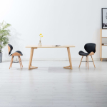 S&ouml;&ouml;gitoolid 2 tk, must, kunstnahk ja painutatud puit