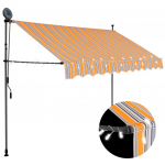 K&auml;sitsi sisset&otilde;mmatav varikatus, LED, 300 cm, kollane ja sinine